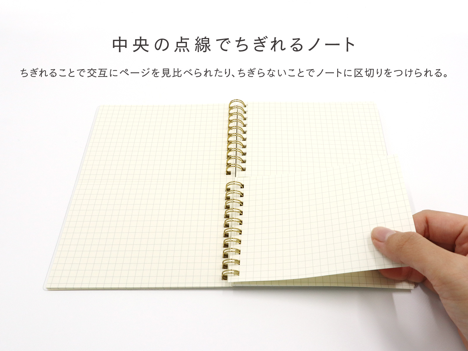 TwoDucks　ちぎれるノート リングタイプ 30枚　A5　ネイビー　TD0003