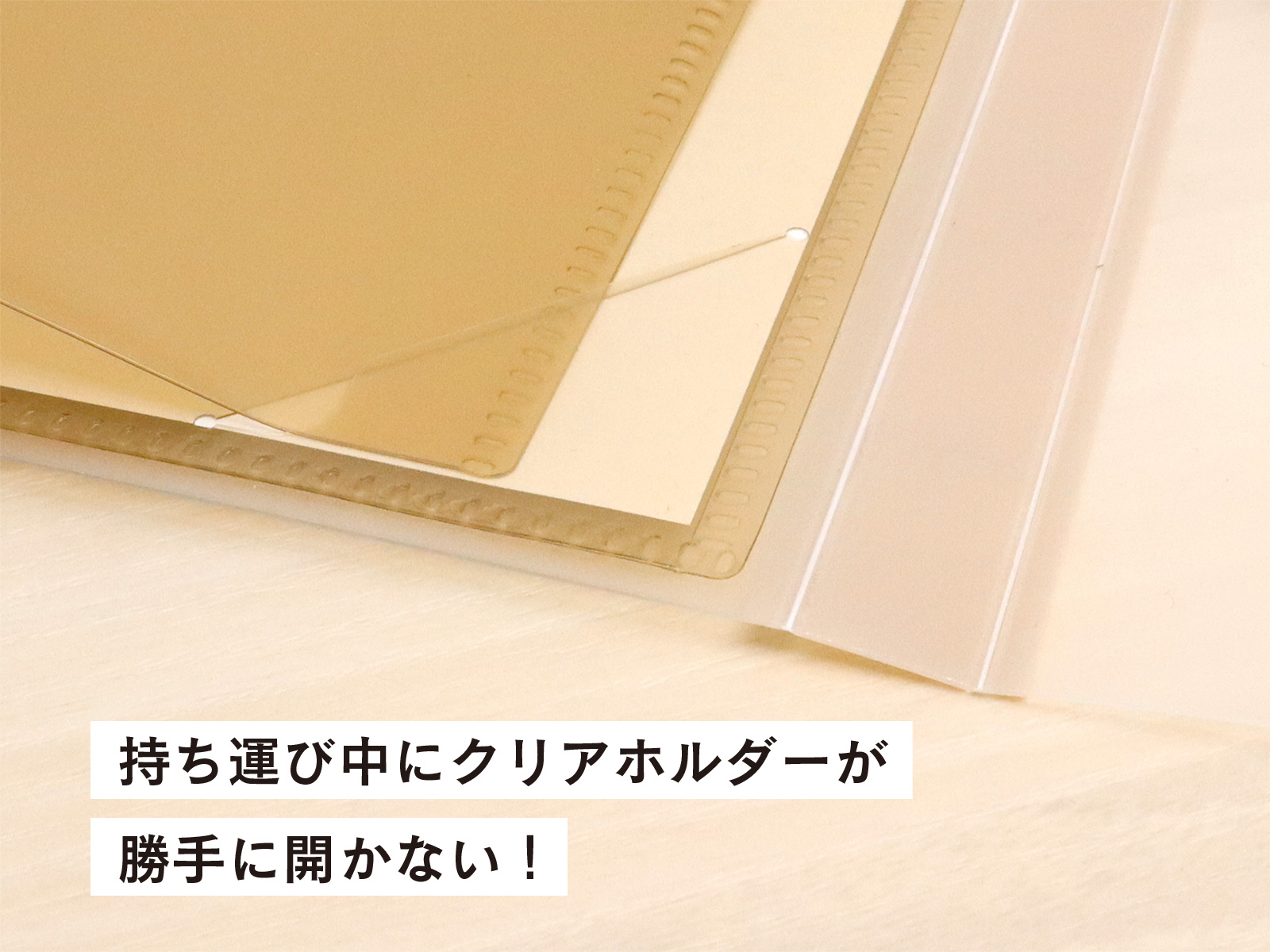 TwoDucks　A4 クリアホルダー付 Zファイル　アイボリー　TD0028