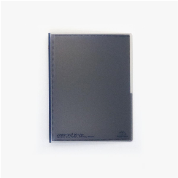 TwoDucks　クリアホルダー付 バインダーファイル　 A5　 ネイビー　TD0025