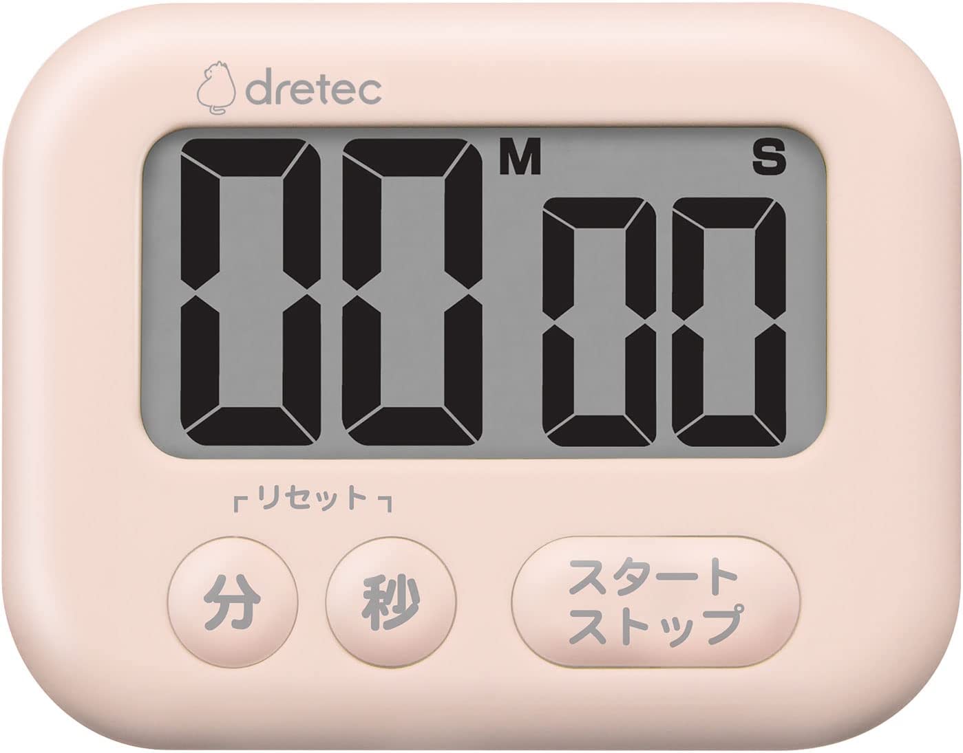 ドリテック タイマー 勉強 キッチン 大画面 マグネット デジタル シャボン ピンク T-614(PK)