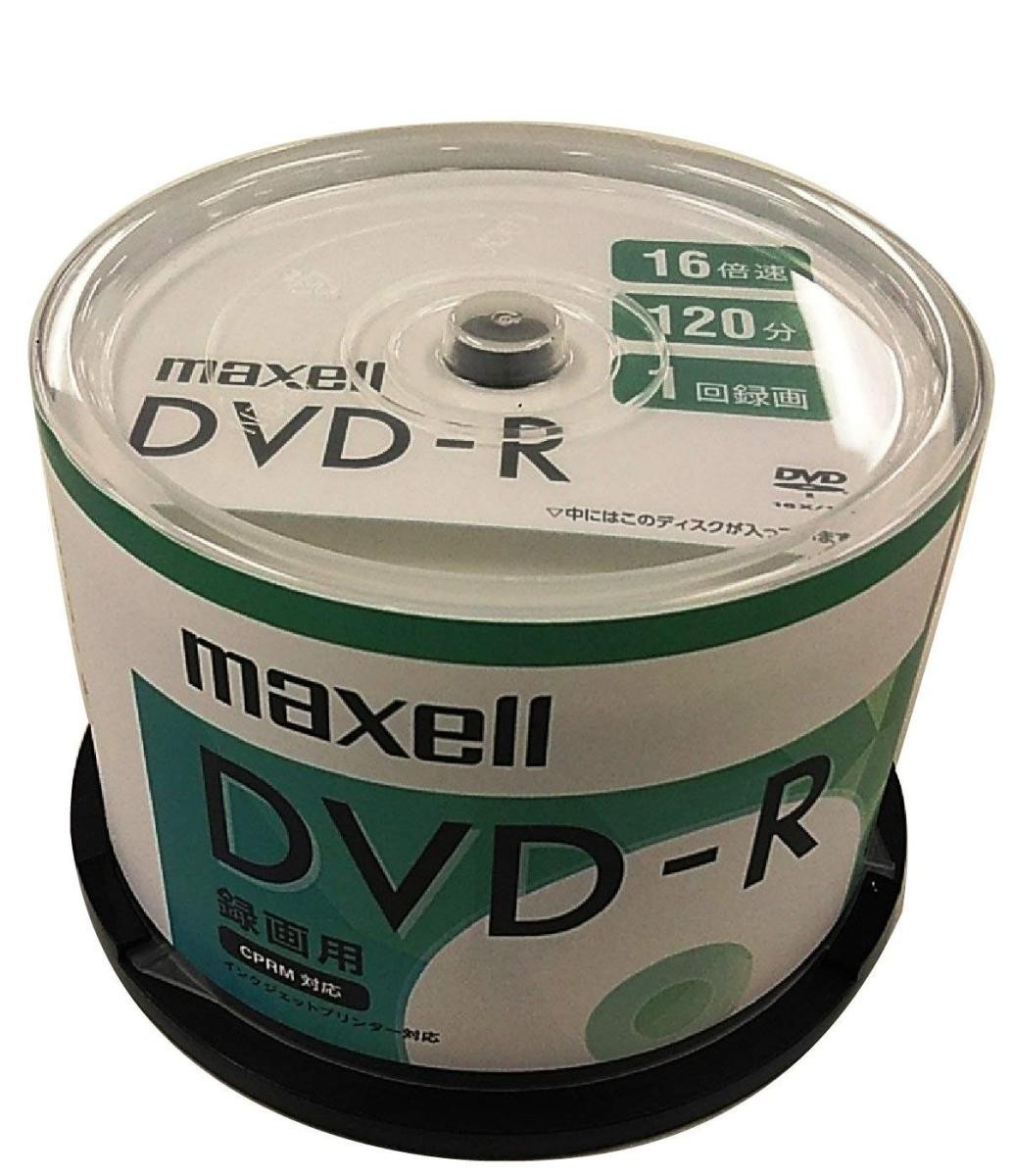 マクセル maxell 録画用DVD-R 1回録画用 CPRM対応 120分 16倍速対応 IJP対応ホワイト50枚 スピンドルケース DRD120SIPW.50SP