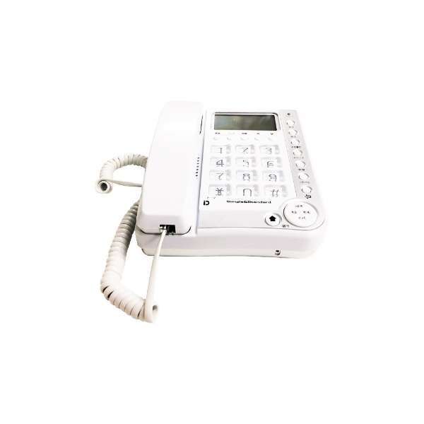 カシムラ 留守番電話機 シンプルフォン ナンバーディスプレイ対応 SS-09(WH)