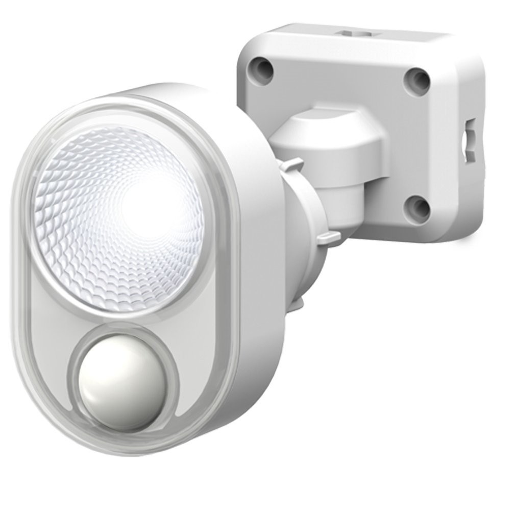 ムサシ RITEX フリーアーム式LEDセンサーライト(4W×1灯) 防雨タイプ コンセント式 ホワイト LED-AC103