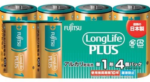 FDK 富士通 アルカリ乾電池 単1 Long Life Plus 4個パック LR20LP(4S)