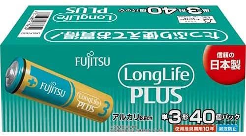 FDK 富士通 アルカリ乾電池 単3 Long Life Plus 40個パック LR6LP(40S)