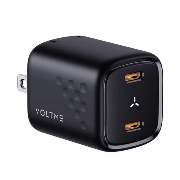 ボルトミー VOLTME USB急速充電器 Revo 30 Duo C＋C USB PD（パワーデリバリー）対応 30W USB-C×2ポート 折りたたみ式プラグ ブラック V2095