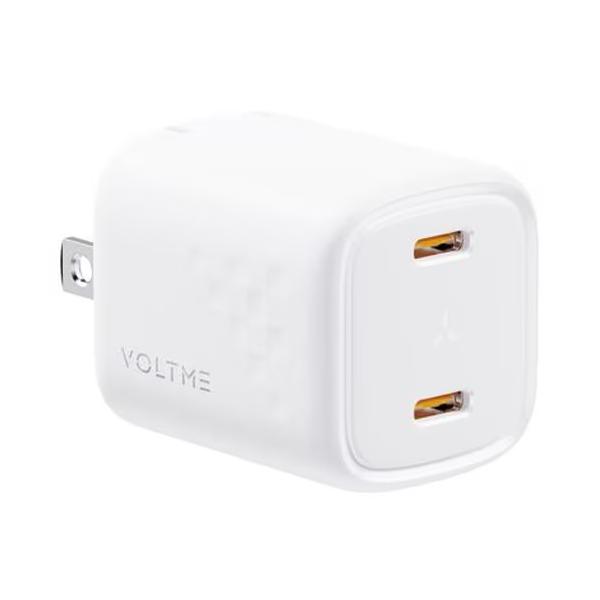 ボルトミー VOLTME USB急速充電器 Revo 30 Duo C＋C USB PD（パワーデリバリー）対応 30W USB-C×2ポート 折りたたみ式プラグ ホワイト V2096