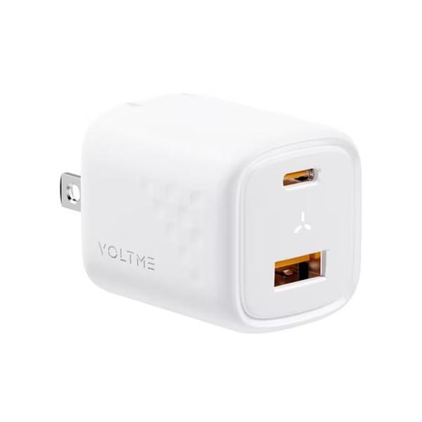 ボルトミー VOLTME USB急速充電器 Revo 30 デュオ USB PD（パワーデリバリー）対応 30W USB-C×1/USB-A×1 折りたたみ式プラグ ホワイト V2098