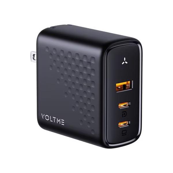 ボルトミー VOLTME USB急速充電器 Revo 100 USB PD（パワーデリバリー）対応 100W USB-C×2/USB-A×1 折りたたみ式プラグ ブラック V2103V1